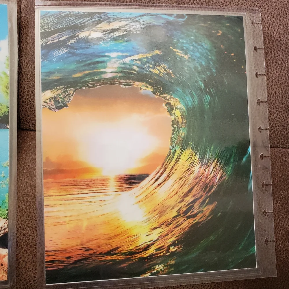 Handmade Cover For a classic sized Disc Bound Planner beach, mountains